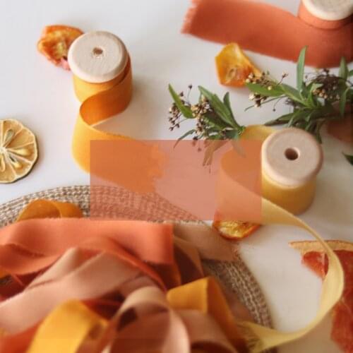 New INS 3.8cm*110cm Pure Silk Ribbon Chiffon Handmade Ripped ribbon for Wedding Flower Bouquet Wrap Invitation Decoration