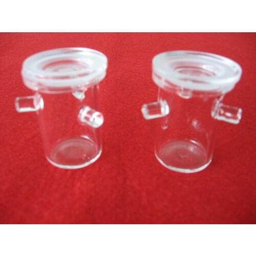 Clear silica quartz crucibles with legs OD25*Height38