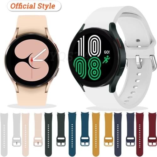 Silicone Strap For Samsung Galaxy Watch4 classic 46mm 42mm Accessory Wristband For Galaxy Watch 4 44mm 40mm Curved end Bracelet