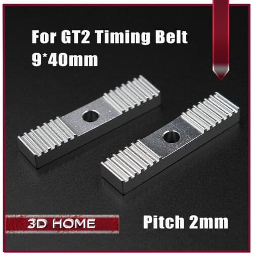 Reprap DIY GT2 Timing Belt Fixing Piece Aluminum Alloy Tooth pitch 2mm Clamp Fixed Clip 9*40mm CNC For 3 D Printer parts