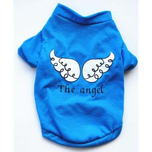 Chihuahua Shirt Angel Wings Maltese Dog Clothes Small Medium Shirt Doggie Shirts Cute Dog Clothes Summer Gatos Pet Clothing E