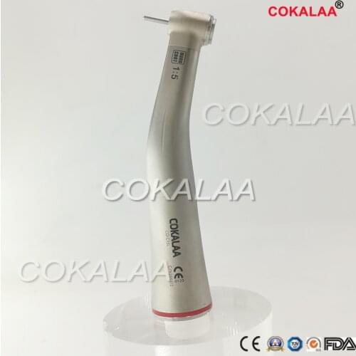 DENTAL low speed handpiece 1:5 Increasing Contra Angle Handpiece Red Ring fiber optic handpiece turbine
