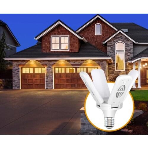 Led Lamp E26 Led Bulb 30/40W Led Light Bulb 85-265V Foldable Fan Blade Lights Lighting For Living Room Garage Light