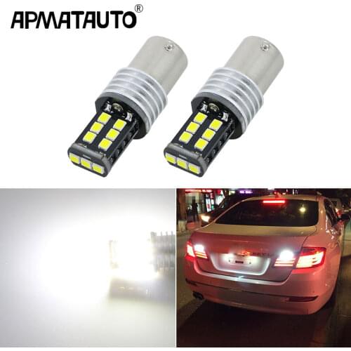 Apmatauto 2x LED Bulbs 800lm For Backup Reverse Light R5 1156 p21w ba15s For VW BMW volvo peugeot 307 206 2008 308 4008 508