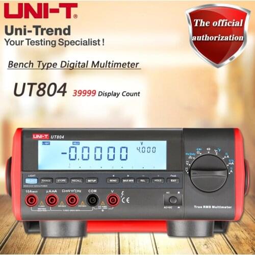 UNI-T UT804 Desktop Digital Multimeter High Precision True RMS Multimeter Resistance/Capacitance/Frequency/Temperature Tes