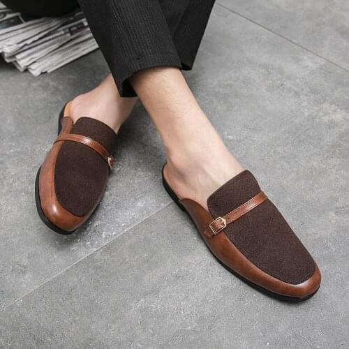Spring Casual Shoes Men Black Shoes Fashion Sport Sneakers Sandals Mens Casual Leather Stylish For Italian Trend Skin Male