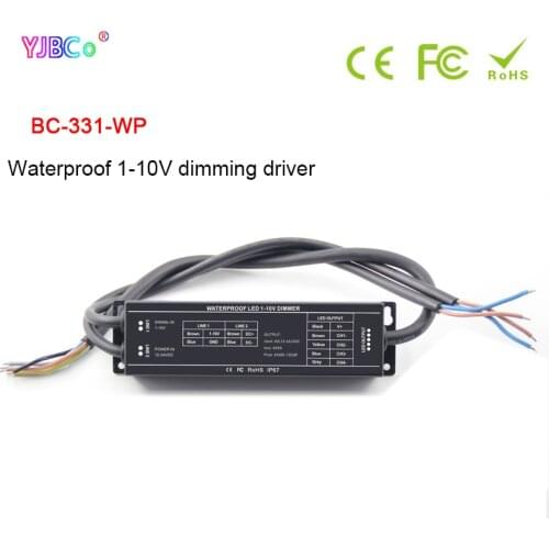 Bincolor Waterproof 1-10V Dimming Driver 5A*4CH LED Controller DC12V 24V Signal 1-10V Input PWM Output for LED Strip BC-331-WP