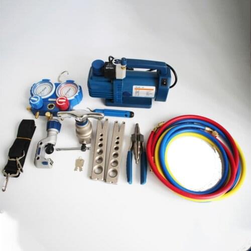 High quality VALUE 7in1 VTB-5A Refrigeration Repair Tool Set With Aluminum alloy box