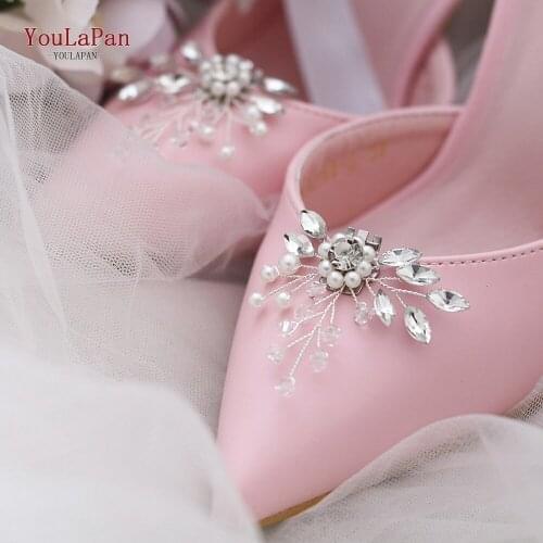 YouLaPan X02 2 Piece Crystal Shoe Decoration Elegant Shoe Clip Women Bridal Shoe Clips Wedding Bride Bridesmaid Shoe Buckle