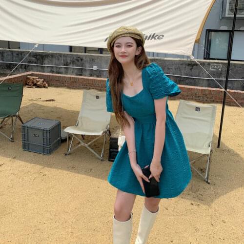 Голубые летние платья YUQI China At AliExpress