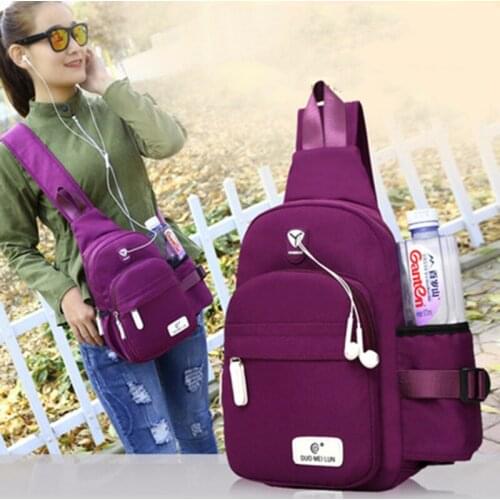 Women Man Crossbody Bags Oxford Crossbody Bags Chest Pack Short Trip Messengers Chest Bag Shoulder Bag Women Man