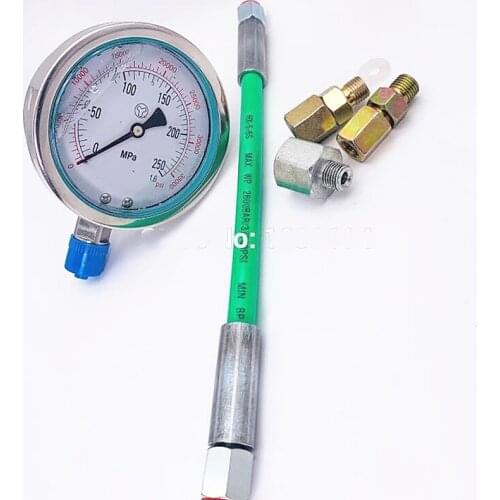 0-250Mpa Common Rail High Pressure Tester For Diesel Oil Circuit Common Rail Plunger, Common Rail Tube Pipe Pressure Test Gauge