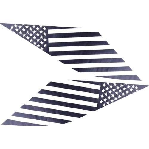 1 Pair Car PVC Rear Window Sticker USA Flag Decor Cover Trim Fit For Chevrolet Equinox 2017 2018 2019 2020 2021