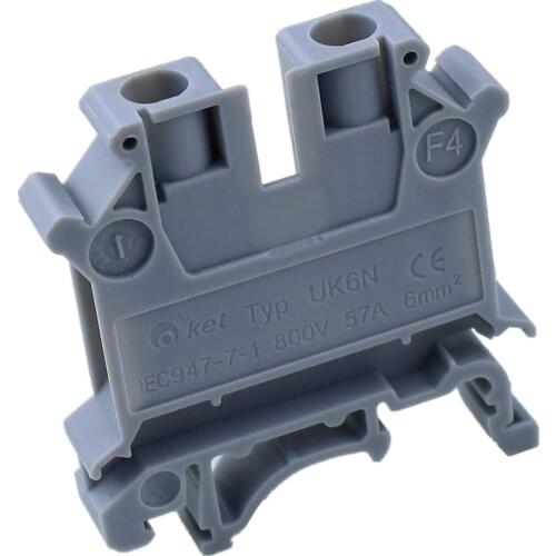 10PCS UK-6N DIN rail universal class Terminal blocks lug plate phoenix