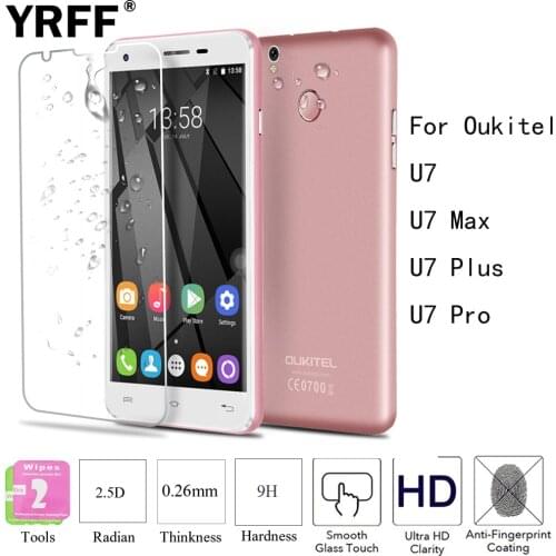 2PCS 2.5D 0.26mm 9H Tempered Glass Screen Protector Protective Film For Oukitel U7 / U7 Max / U7 Plus / U7 Pro Free Tools