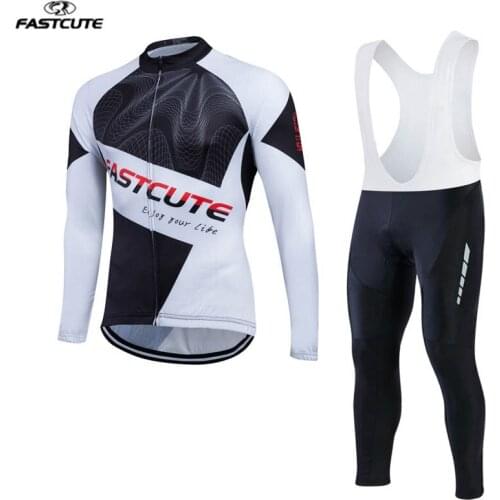 2017 fastcute Quick Dry Breathable Cycling Jersey Long sleeve summer spring Bicycle Clothing Men Women Racing Top sportswear