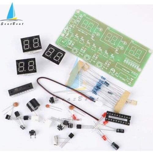 C51 6 Bits Electronic Clock Electronic Production Suite DIY Kit AT89C2051 LED Display Electronic Module with Buzzer