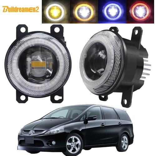 Car Fog Light Assembly LED Angel Eye Daytime Running Lamp DRL 30W 8000LM 12V Assembly For Mitsubishi Grandis NA_W MPV 2004-2011