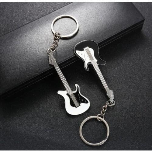 Guitar key chain small gift given more color choice for metal factory custom direct selling wholesale accessories