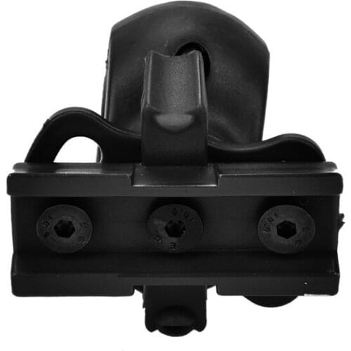 Black Quick Release Flashlight Clamp Holder Mount for Universal Helmet 2.5cm Diameter Drop Shopping