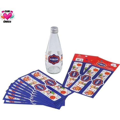 Conunico Circus Carnival Birthday Party Funny Acrobatics Clown Favor Supplies Festival Topper Adhensive Sticker Big Size CC3651