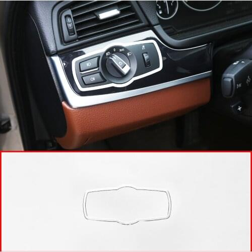 For BMW 5 Series GT 7 Series X3 F25 X4 F26 F10 2009-2016 Car Interior Headlight Switch Decoration Frame Cover Trim Accessories