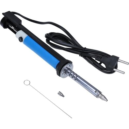 30W Electric Desoldering Pump Soldering Iron Pen Welding Suction Heating Suction Sucker Pen with Nozzle Soldering Tool EU Plug