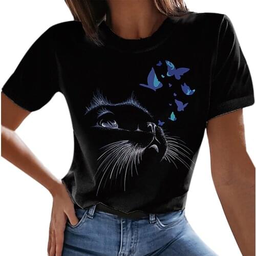 Jogger T-shirt Streetwear Harajuku Abstract Print Top Women Short Sleeve Tracksuit Loose Female Tees Shirt Round-neck Sportswear