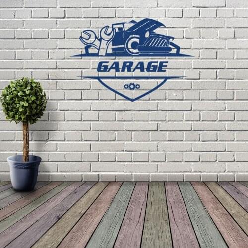 Retro Classic Garage Wall Stickers Car Services Decal For Garage Decoration A001121