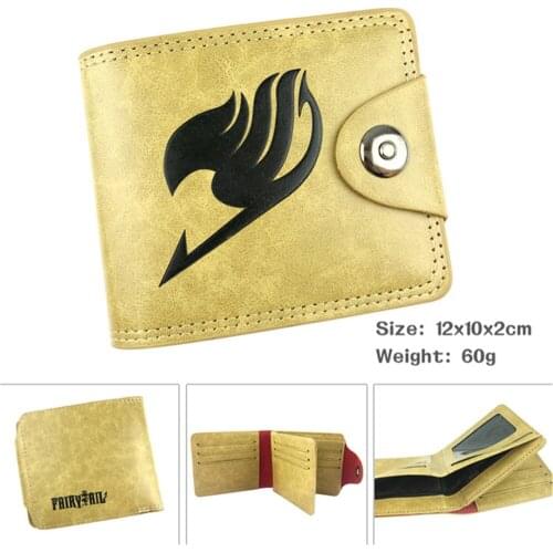 Anime Fairy Tail PU Wallet Mens Leather Hidden Discount Casual Note Compartment Coin Photo Credit Cards Holder Purses