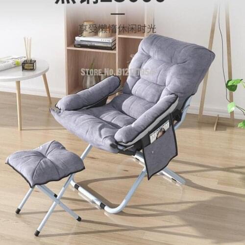 Lazy Chair Dormitory Leisure Back Chair Home Bedroom Computer Chair Lazy Sofa Comfortable Seat Folding Recliner