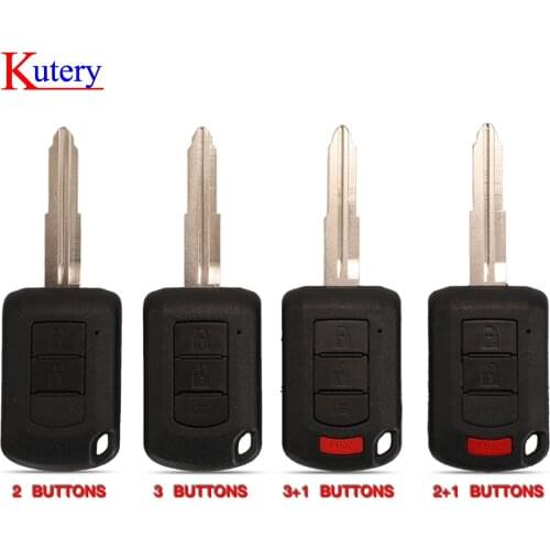 Kutery 20pcs Key Shell Case Housing Fob Uncut MIT11R Blade For Mitsubishi lancer evo asx outlander glant fortis OUCJ166N remote