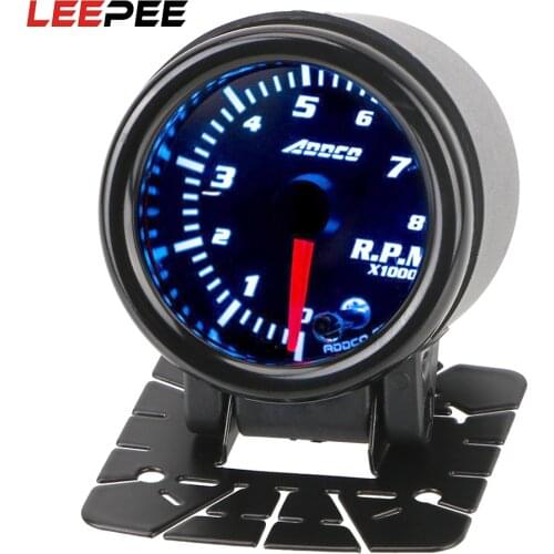 LEEPEE 52mm LED Digital Display Universal Car Tachometer Pointer Tacho Gauge DC12V Gauge Meter LED With Sensor and Holder
