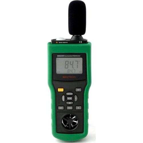 . MasTech MS6300 Multifunctional environment detector temperature; Humidity; illumination; wind speed; air volume; Sound level