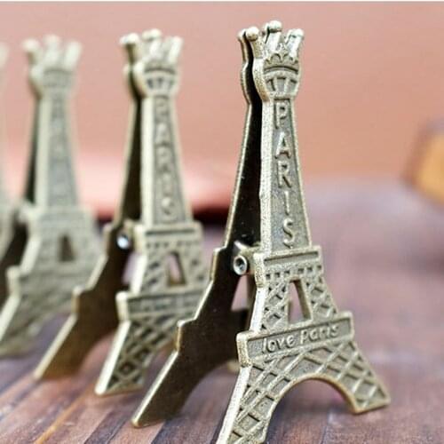 5 pcs/lot Effiel Tower Paris Metal Memo Paper Clips for Message Decoration Photo Office Supplies Accessories Free Shipping