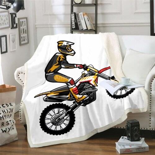 Cartoon Motocycle Throw Blanket 3D Print Fleece Blankets For Beds Home Textiles Luxury Adult Gift Warm Bedspread Cool Boys Kids