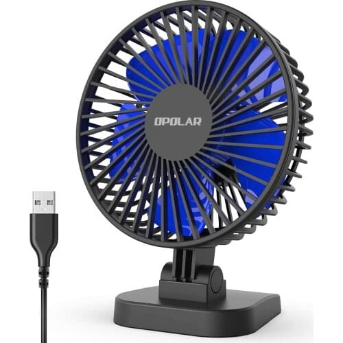 Mini USB Desk Fan Better Cooling Perfect,Strong Airflow Whisper Quiet Portable Fan for Desktop Office Table,3 Speeds,4.9 ft cord