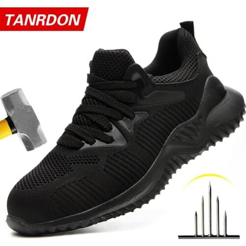 Indestructible Work Safety Boots Men Steel Toe Shoes Safety Shoes Men Work Shoes Puncture-Proof Work Sneakers Security Footwear