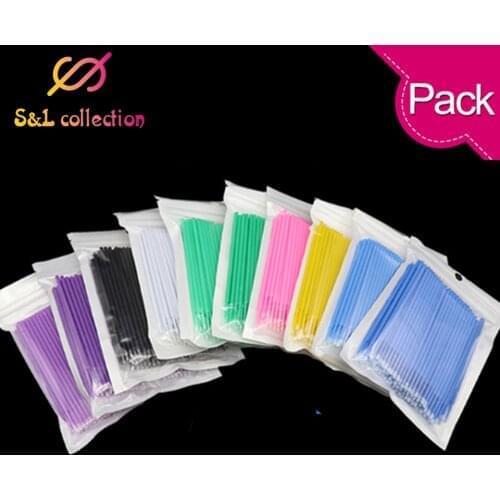 Disposable MicroBrush Eyelashes Extension Individual Removing Swab Micro Brush For Eyelash Extension Tools