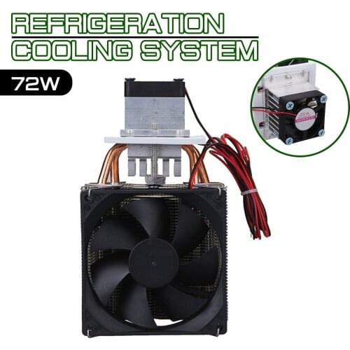 Household semiconductor refrigeration sheet system radiator 72W Cooler Refrigeration Semiconductor Cooling System Kit Cooler Fan