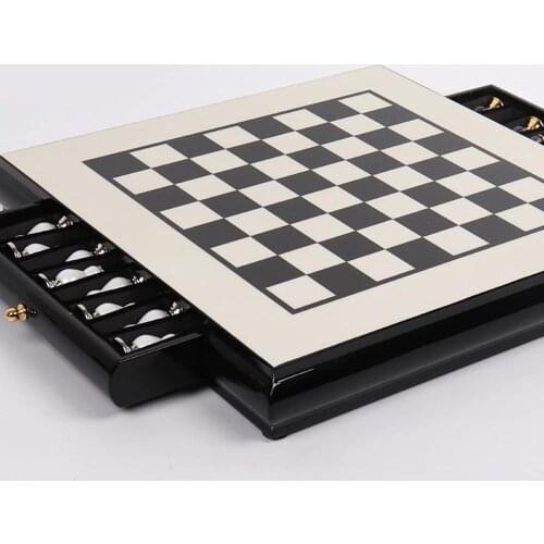 Portable Folding Chess Set Tournament Game Chess Set International Chess with 32 Chesspiece & Storage Slots for Kids Adult