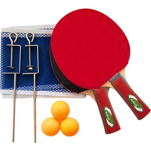 Delta Advance Table Tennis Rackets 2 Complete Set of 3 Orange Ping Pong Ball Net Iron Special Vacuum Packaging Sports Equipment