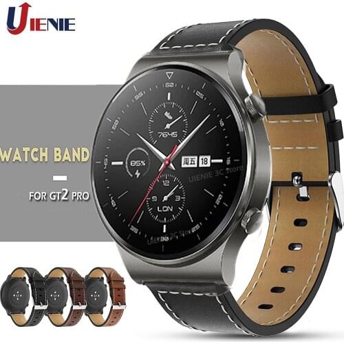 Leather Strap Watchband for Huawei Watch gt2 gt 2 Pro / Honor Watch GS Pro Bracelet Smart Watch Band Sport Replacement Wristband