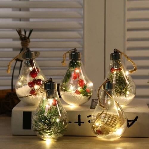 Christmas Light Luminous Wear-resistant Transparent Tree Night Light Ball for Christmas decoration adornos de navidad natal