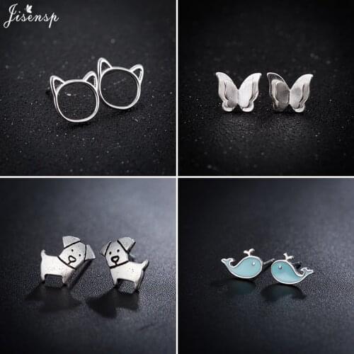 Jisensp Simple Fashion Earrings Jewelry Cat Ear Stud Earrings for Women Girl Wedding Bride Party Jewelry Best Party Gifts