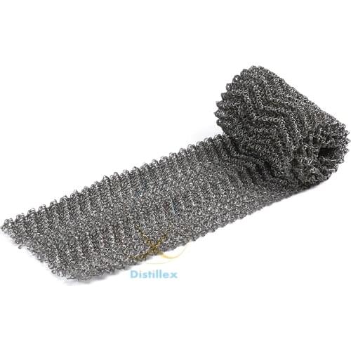6 wire SS304 Mesh Filter, Column Packing, Woven Wire Screen Filter For Distillation, Width 10cm ,Length 0.5-3m, Diameter 0.15mm