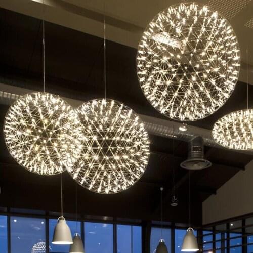 Nordic creative lamp industrial wind after the modern restaurant clothing shop bar table staircase mall stars spark ball fixture