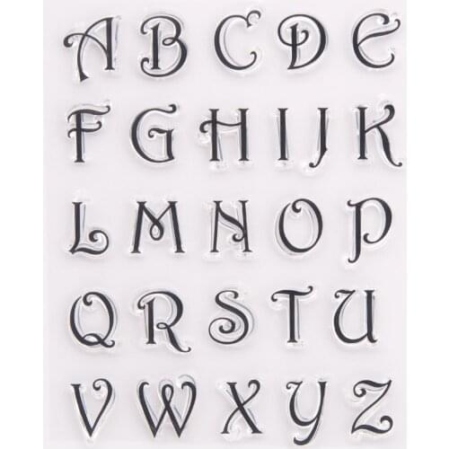 Uppercase Letter Clear Stamps Transparent Silicone Stamp for DIY Scrapbooking Paper Card Craft Tools 2021