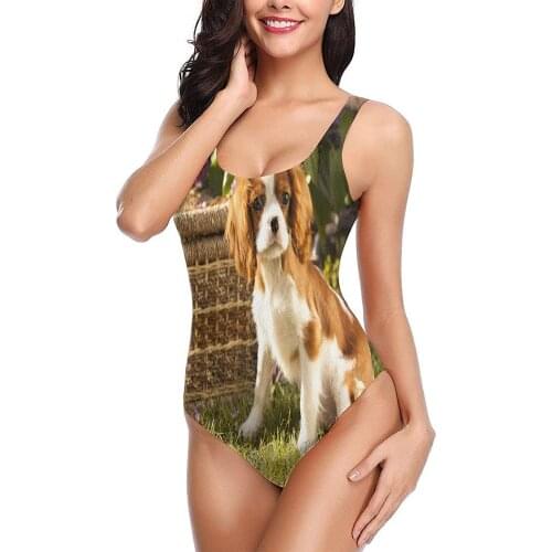 Womens One-Piece Swimsuit 2021 Sexy Athletic Swimsuits Teen Girls Youth Cute Pet Cavalier King Charles Spaniel