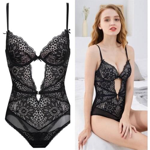 New French Small Breasts Together Abdomen Push Up Breathable Body Sculpting One-Piece Lingerie Sexy Lace Bra Womens Underwear